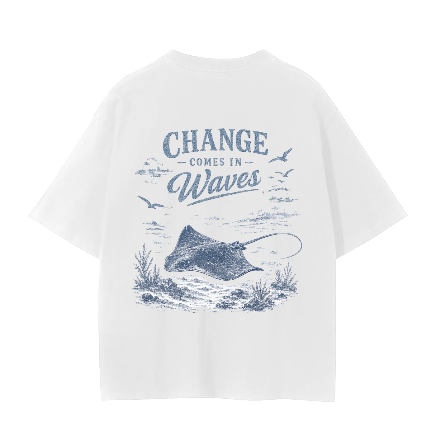 Change Comes In Waves - Stingray T-Shirt