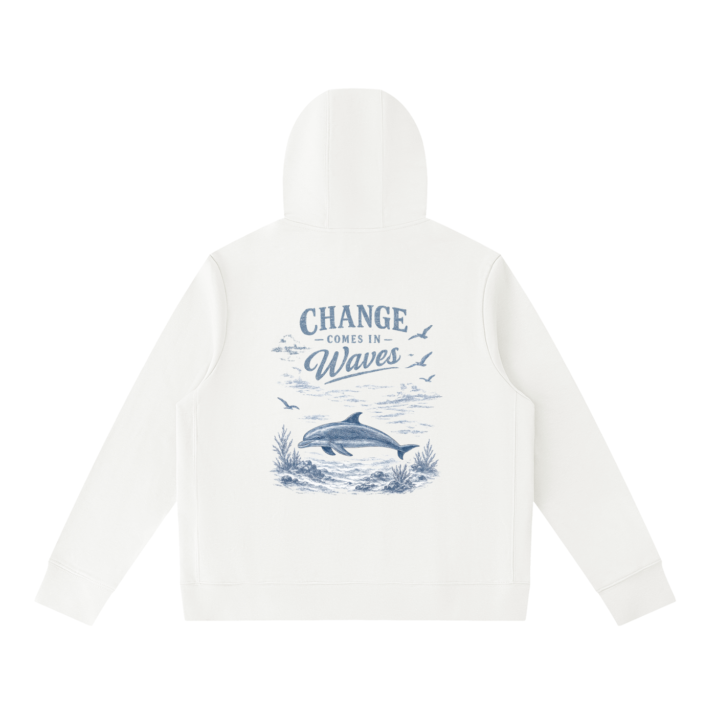 Change Comes In Waves - Dolphin Hoodie