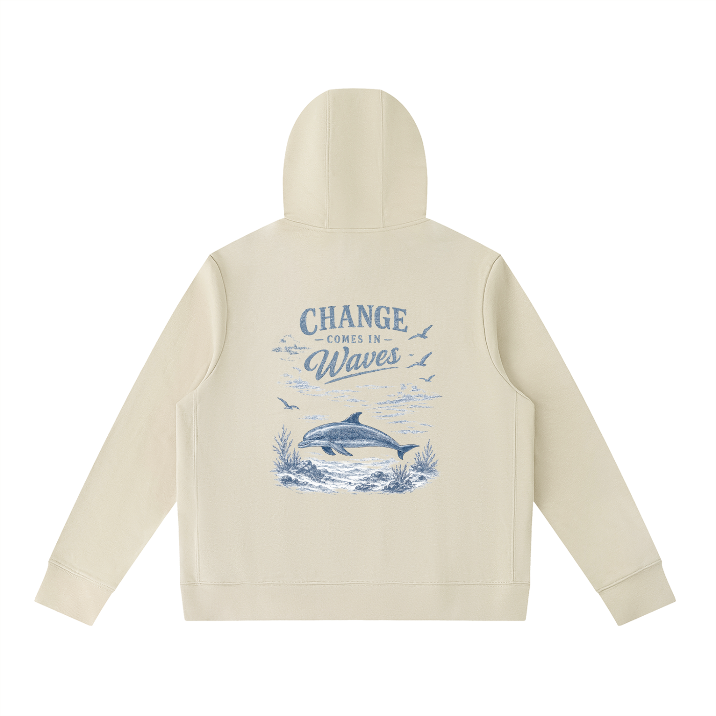 Change Comes In Waves - Dolphin Hoodie