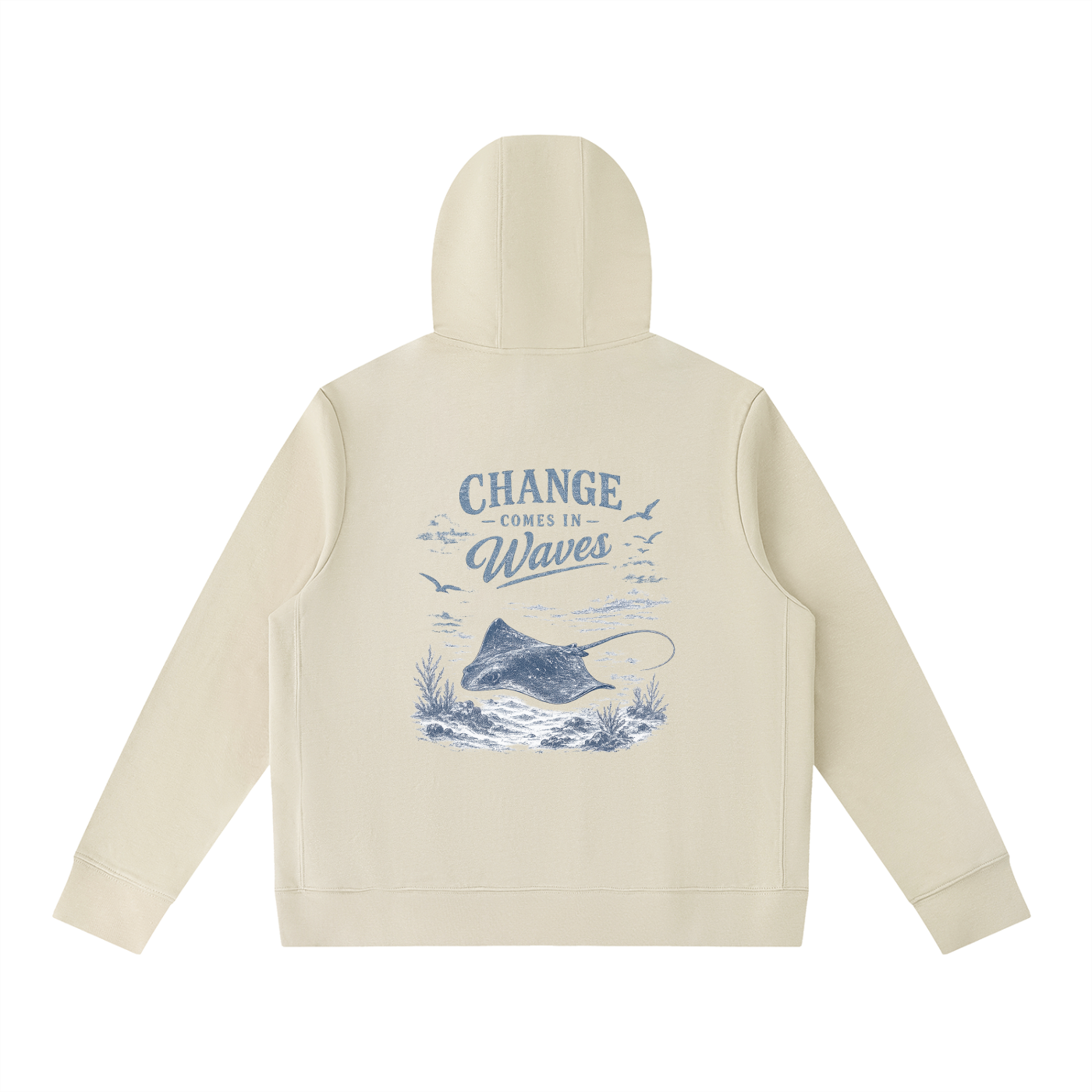 Change Comes In Waves - Stingray Hoodie