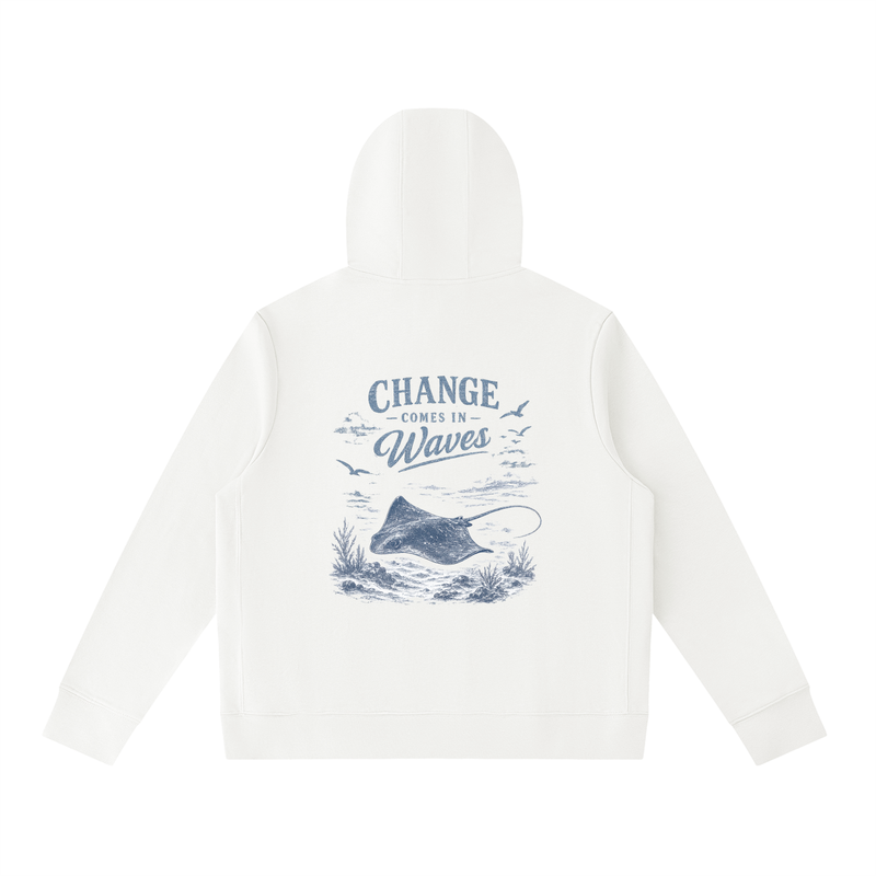Change Comes In Waves - Stingray Hoodie