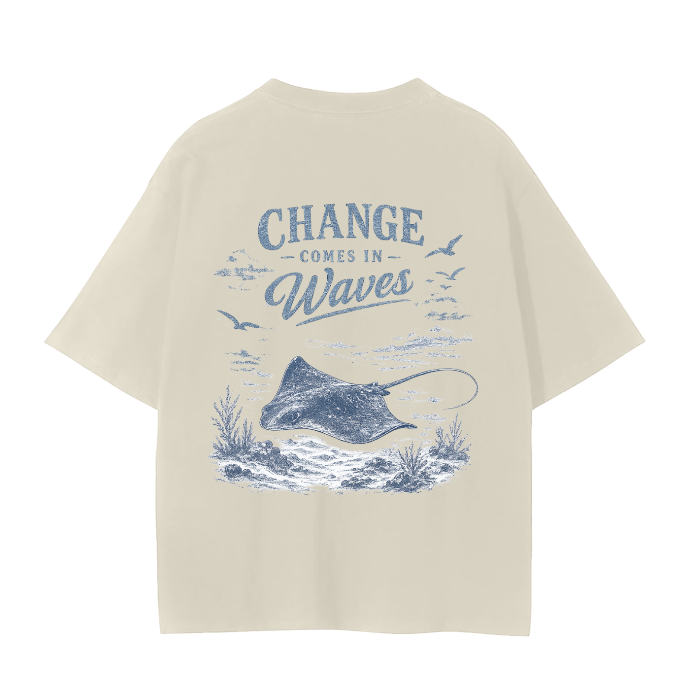 Change Comes In Waves - Stingray T-Shirt